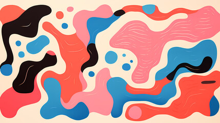 Funny doodle seamless pattern, artistic background