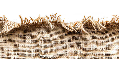 burlap texture with rustic fabric and frayed edges