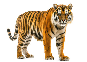 Obraz premium Beautiful tiger isolated on white transparent background, png 