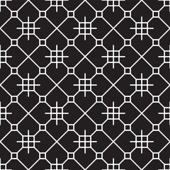 Abstract geometric seamless pattern. Black and white. Modern stylish texture. Vector background