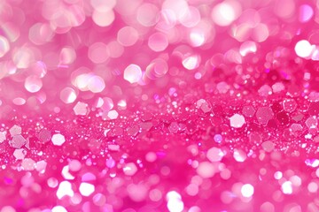 Valentine's day A full-frame image of sparkling pink glitter, creating a shimmering textured background that exudes playfulness and girly charm. Ai genrate