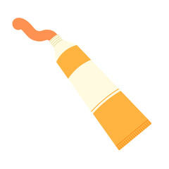 Toothpaste. Flat vector illustration isolated on white background