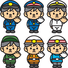 職業シリーズ　制服を着た人々