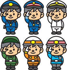 職業シリーズ　制服を着た人々