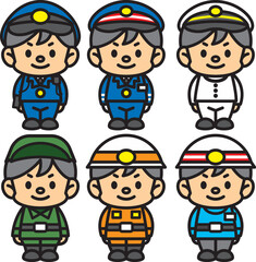職業シリーズ　制服を着た人々