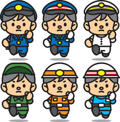 職業シリーズ　制服を着た人々