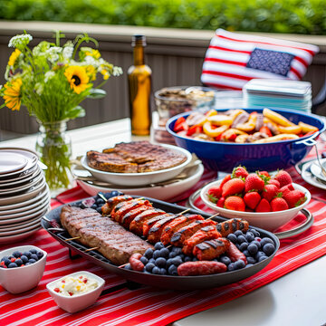 lifestyle photo fourth of july bbq.