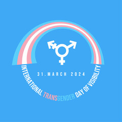 design for international transgender day with trans symbol