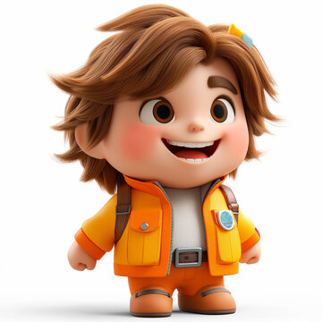 recommend clip art: A cartoon hero Dumpling in the style of rock star with mullet hair cut.