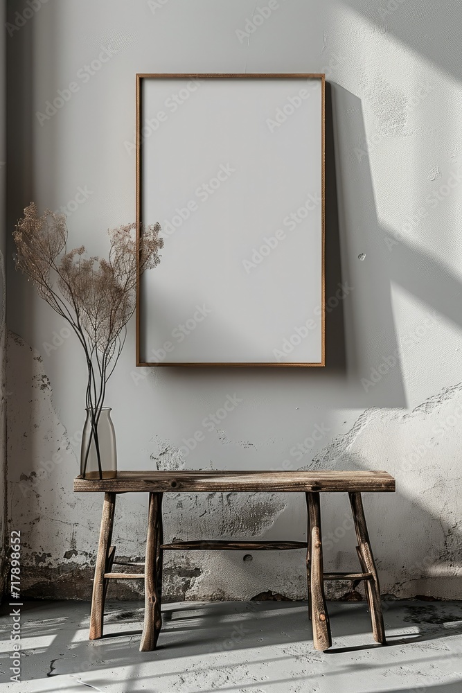 Poster minimalist art frame mockup. generative ai.