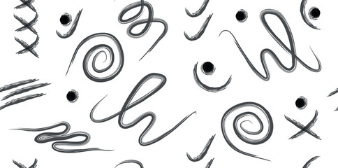 smooth lines, shape, circle, doodle, dot. abstract background in a minimalist style. hand-drawn, ink monochrome pattern for print, paper, web design. vector art illustration.