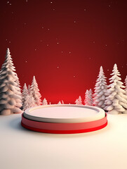 Podium, booth, stage, product background for product display, blank display