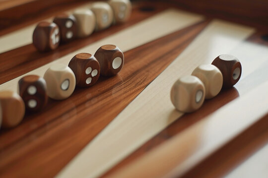 minimalist backgammon board with sleek, clean lines, capturing the timeless appeal of the game in a minimalistic style
