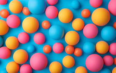 bolas coloridas design de adesivo, arte, criativo, cores fortes, fundo de cor sólida