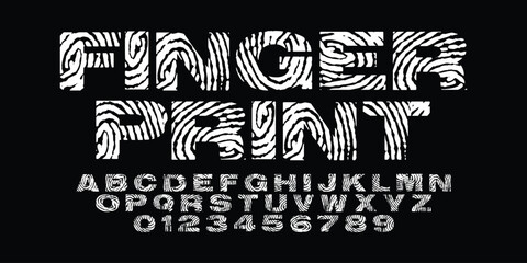 finger texture alphabet design