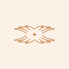 wings icons. Wings badges. Collection wings badges. Vector illustration.