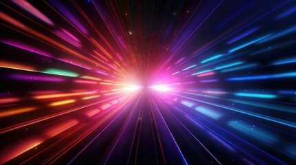 spectacular abstract color tunnel. futuristic tech background with vibrant hues. ideal for creative visuals