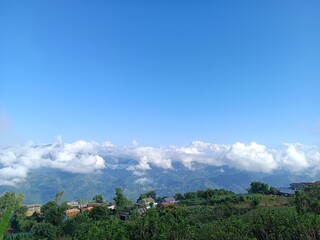 Fototapeta premium clouds over the mountains