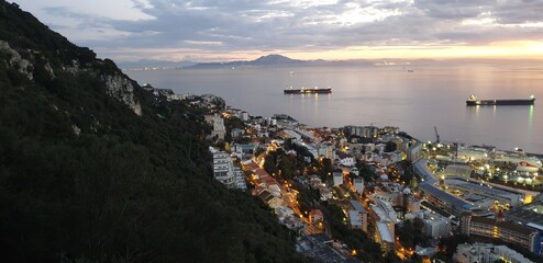 Sunset Gibraltar Mediterranean 