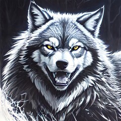 Fototapeta premium Wild wolf look