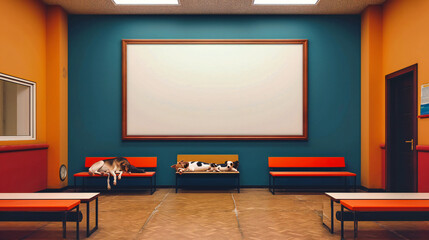 Minimalist Modern Interior Design: Spacious Room with White Decor and Furniture