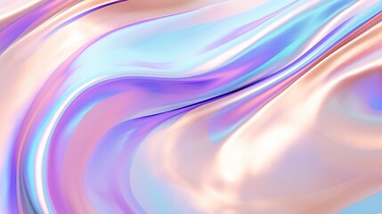 Obraz premium A background made of holographic metal foil that emits iridescence
