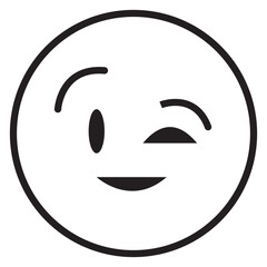 Smiley face emoticon / emoji line art vector icon for apps and websites. Smiling Face. Vector. EPS 10