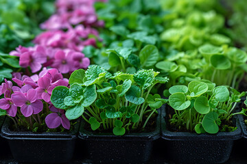 microgreens, cultivation of microgreens, Concept of home gardening