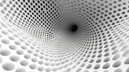 abstract 3d white geometric pattern, pinhole photography, dotted