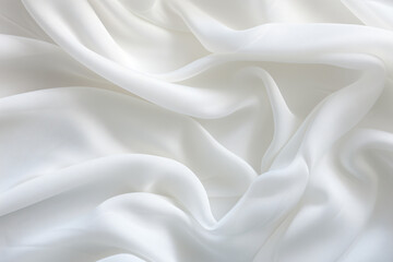 Obraz premium white fabric – close up texture, flowing draperies, soft sculpture, undulating lines