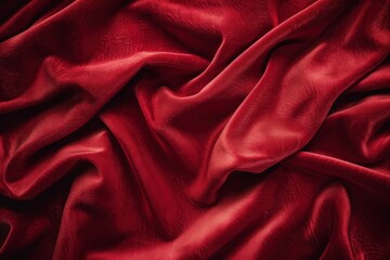 Obraz premium A rich red velvet texture provides a luxurious and sensuous background, perfect for a bold Valentine's Day statement