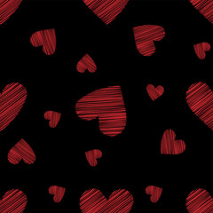 Cute romantic hearts seamless pattern.Valentine's day. Holidays background. Perfect for print romantic wedding design