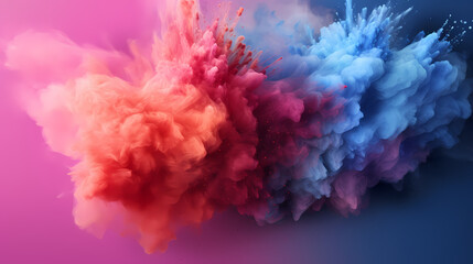 Dust explosion Holi background, indian traditional festival