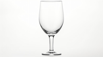 Empty glass of glass isolated on white background