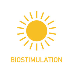 Fototapeta premium Biostimulation vector sign. Simple sign in vector format - colored