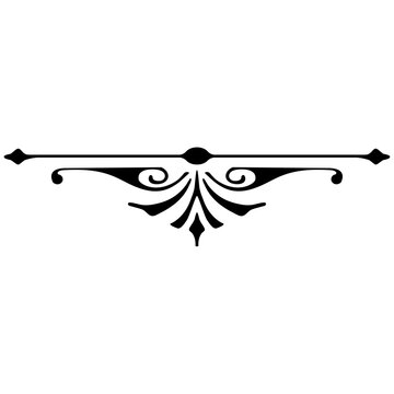 Decorative divider element. Border florish. Vector.