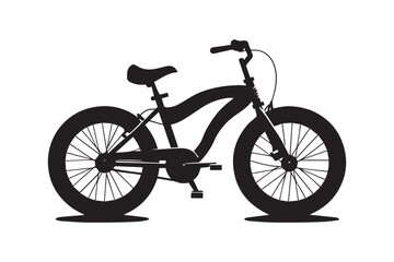 Fototapeta na wymiar Bicycle black silhouette vector. New bicycle silhouette, bicycle silhouette vector, bike silhouette simple, bicycle silhouette clip art,