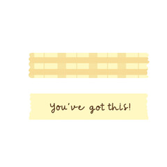 Yellow washitape Illustration for decoration 