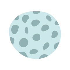 Moon with craters. Cute, vector illustration. Isolated element for your design.