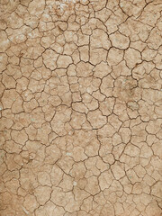 Cracked ground background in the top view for graphic design or wallpaper