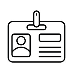 Fototapeta premium Student Card icon isolate white background vector stock illustration