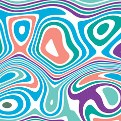ABSTRACT ILLUSTRATION MARBLED TEXTURE LIQUIFY PSYCHEDELIC PASTEL SOFT COLORFUL DESIGN. OPTICAL ILLUSION BACKGROUND VECTOR DESIGN