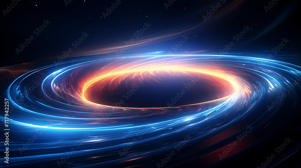 Aufkleber glowing shiny line effect vector background, technology line background and light effect, 3d renderi