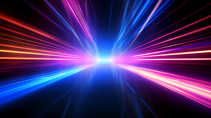 Obraz premium Glowing shiny line effect vector background, technology line background and light effect, 3D rendering