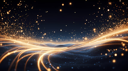 Glowing shiny line effect vector background, technology line background and light effect, 3D rendering