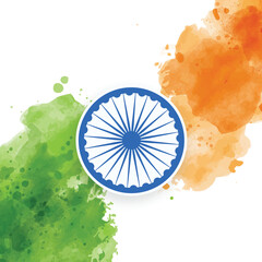 Happy Republic 26 January day Typography Design and Indian people celebrating Republic day
