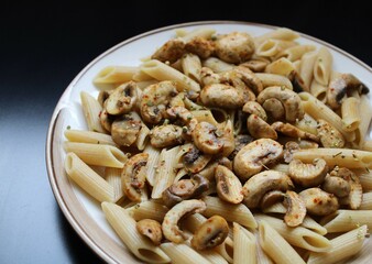 Penne pasta with vegetables