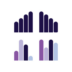 A set of vector diagrams and graphs. Infographics with color charts and graphs.