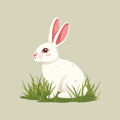 easter bunny with easter eggs