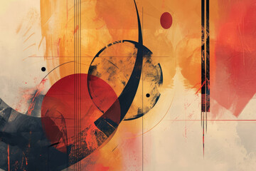 Abstract Wallpaper of Colorful Strokes on Canvas